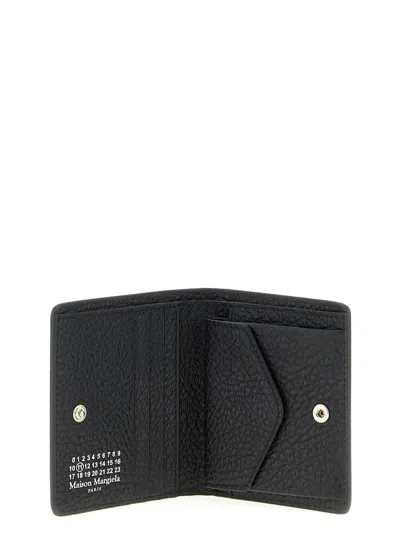 Maison Margiela Grained-leather Bi-fold Wallet In Black