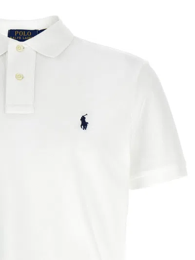 Polo Ralph Lauren Logo Embroidery Polo Shirt In White