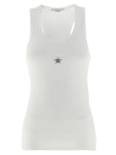 Stella Mccartney Crystal Mini Star Tops White In White