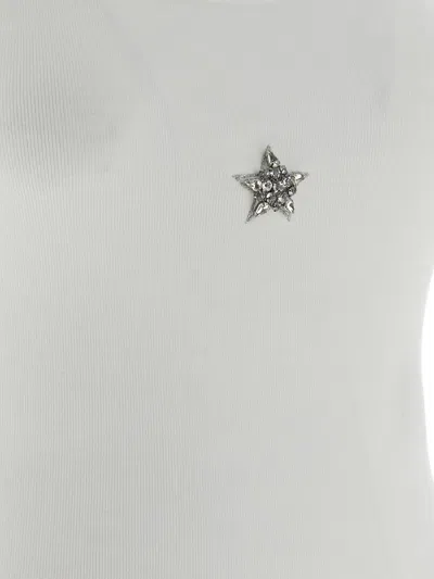 Stella Mccartney Crystal Mini Star Tops White In White