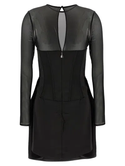 Rotate Birger Christensen 'satin Corset Mini' Dress In Black