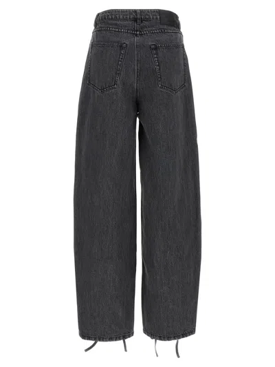 Rotate Birger Christensen Rotate Cotton Jeans With Laces In Black