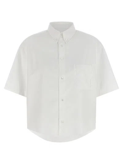 Maison Margiela Short Sleeve Shirt Button Down Collar Pocket In White