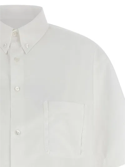 Maison Margiela Short Sleeve Shirt Button Down Collar Pocket In White