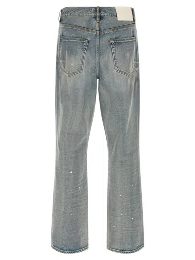 Purple Brand P011 Vintage Slash Paint Jeans In Blue