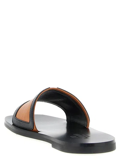 Valentino Viva Superstar Flat Sole Open Toe Slides In Multi