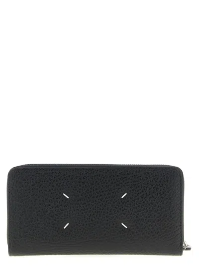 Maison Margiela Stitching Logo Wallet Wallets And Card Holders Black In Black