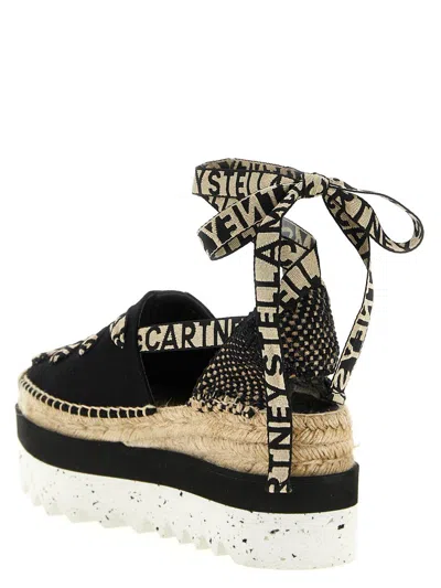 Stella Mccartney Stella Mc Cartney Gaia Wedge Espadrillas In Black