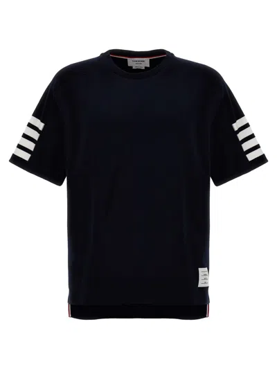 Thom Browne 4 Bar T-shirt Blue In Blue