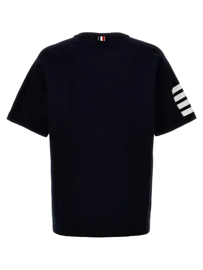 Thom Browne 4 Bar T-shirt Blue In Blue