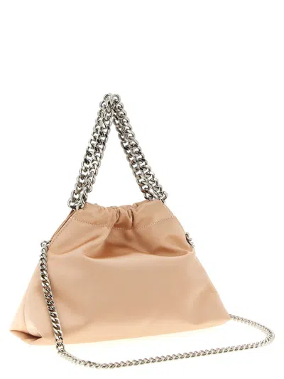 Stella Mccartney Falabella Mini Drawstring Crossbody Bags Pink In Neutral