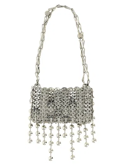 Rabanne 1969 Strass Nano Shoulder Bags Silver In Silver