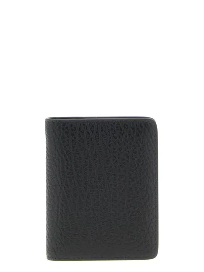 Maison Margiela Grained-leather Bi-fold Wallet In Black