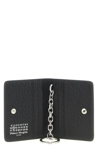 Maison Margiela Grained-leather Bi-fold Wallet In Black