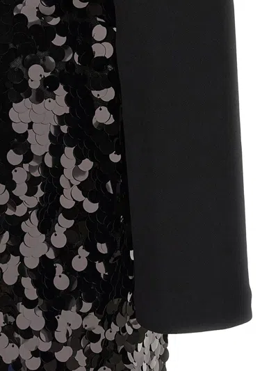 Rotate Birger Christensen Knotted Midi Dress In Black