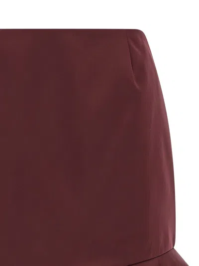 Rotate Birger Christensen Flounced Skirt In Burgundy
