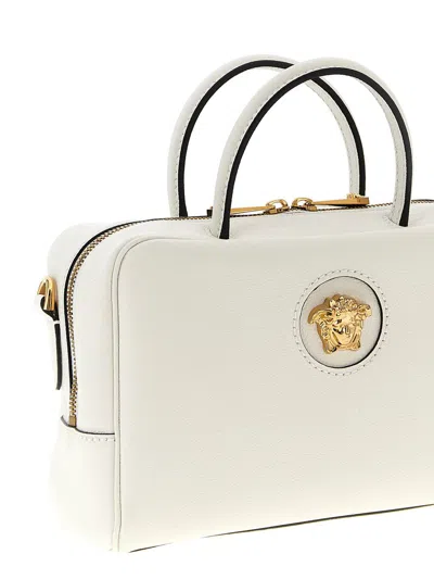 Versace Medusa Crossbody Bag Detachable Strap Top Handle In White