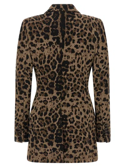 Dolce & Gabbana 'turlington - Collezione Cammello' Blazer In Animal Print