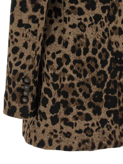 Dolce & Gabbana 'turlington - Collezione Cammello' Blazer In Animal Print