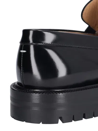 Maison Margiela 30mm Tabi County Leather Loafers In Black