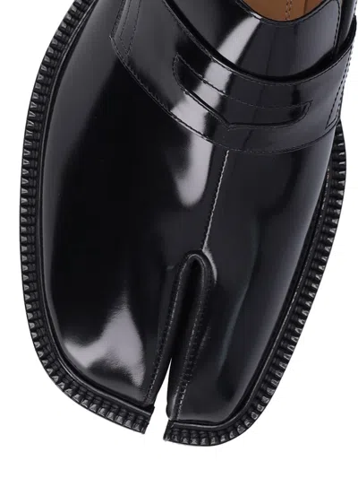 Maison Margiela 30mm Tabi County Leather Loafers In Black