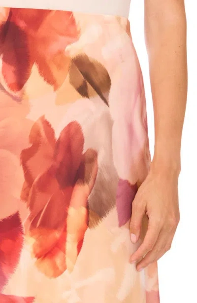 Halogen ® Romantic Rose Pull-on Midi Skirt In Pink