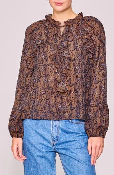 Melloday Ruffle Print Top