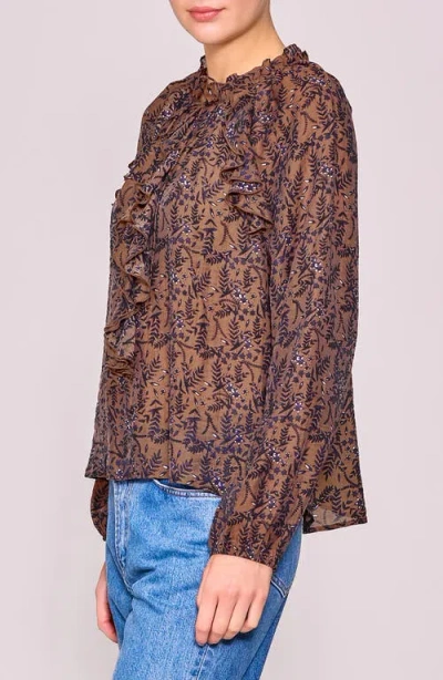 Melloday Ruffle Print Top