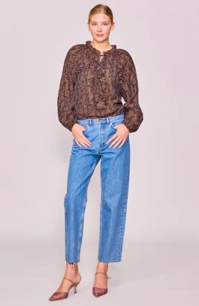 Melloday Ruffle Print Top