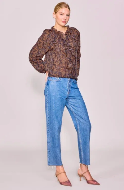 Melloday Ruffle Print Top