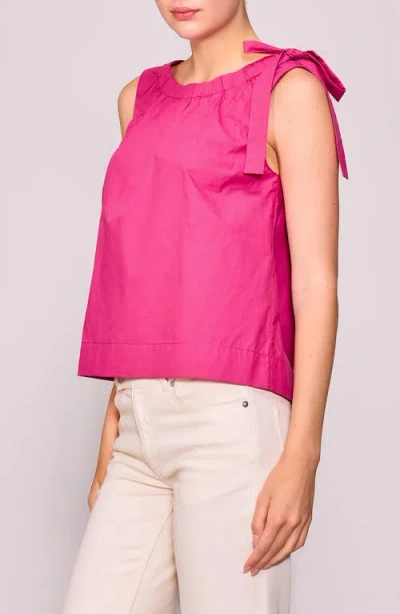 Melloday Tie Shoulder Sleeveless Top In Orange