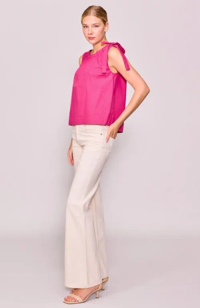 Melloday Tie Shoulder Sleeveless Top In Orange