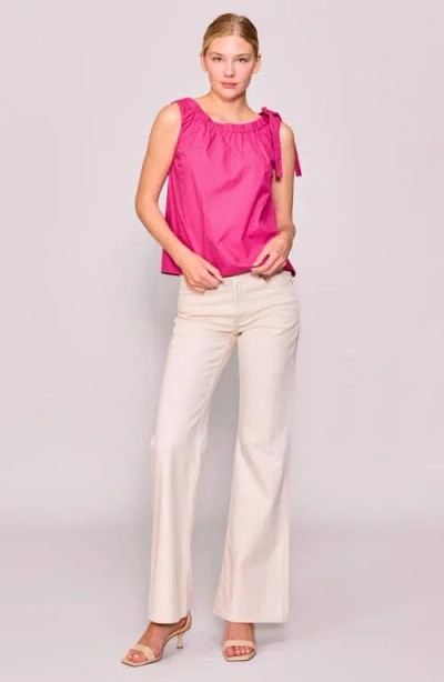 Melloday Tie Shoulder Sleeveless Top In Orange