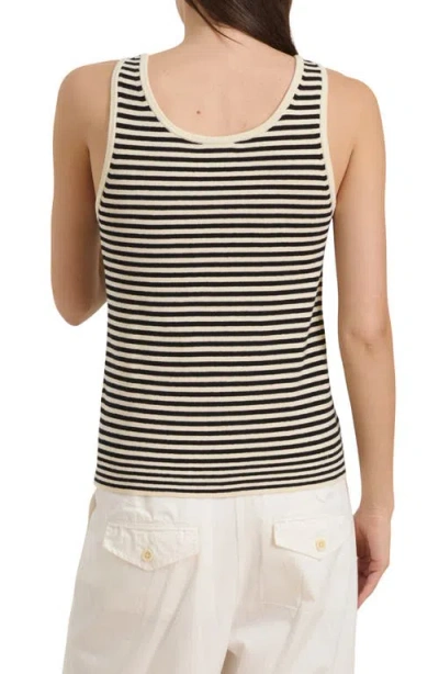 Alex Mill Louisa Striped Vest In Cotton Cashmere In Gray