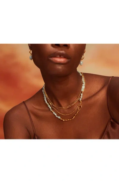 Monica Vinader Womens Gold Beaded Chain 18ct Yellow Gold-plated Vermeil Recycled Sterling-silver And In Gold