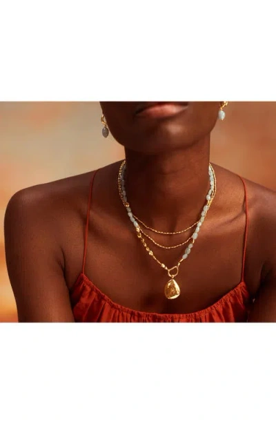 Monica Vinader Womens Gold Beaded Chain 18ct Yellow Gold-plated Vermeil Recycled Sterling-silver And In Gold