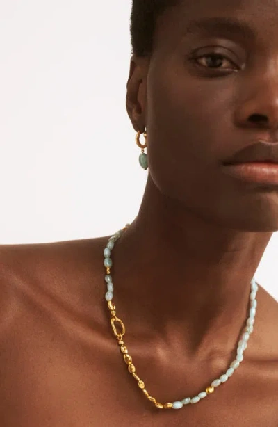 Monica Vinader Womens Gold Beaded Chain 18ct Yellow Gold-plated Vermeil Recycled Sterling-silver And In Gold