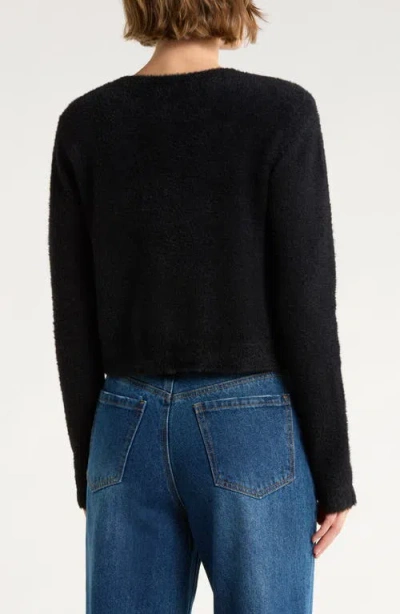 Abound Eyelash Knit Cardigan In Black