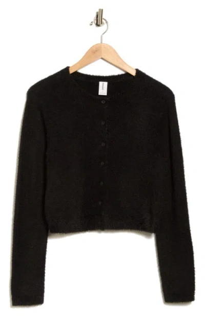 Abound Eyelash Knit Cardigan In Black