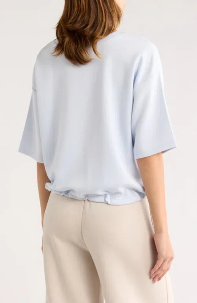 Z By Zella Whisper Drawstring Hem Knit Top In Blue