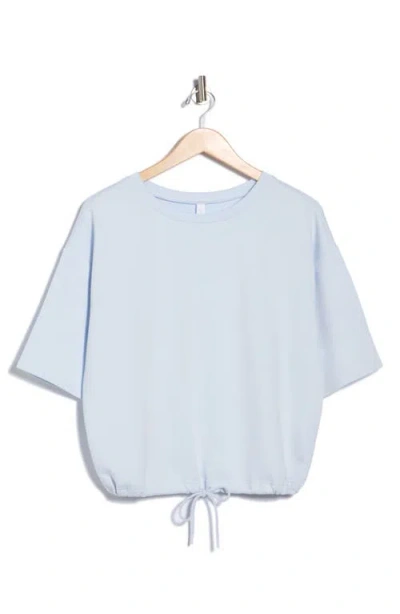 Z By Zella Whisper Drawstring Hem Knit Top In Blue