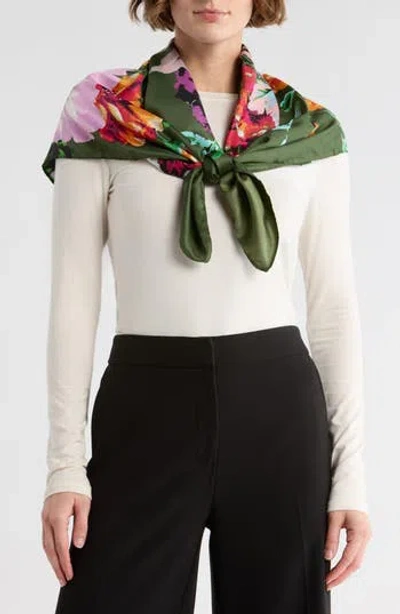 Vince Camuto Moody Botanical Scarf In Green