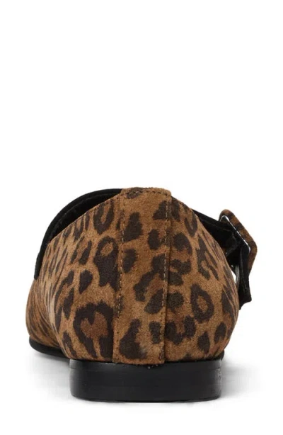 Bruno Magli Elissa Mary Jane Flat In Animal Print