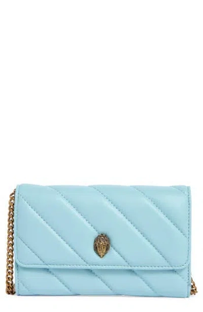 Kurt Geiger London Soho Leather Wallet On Chain In Blue
