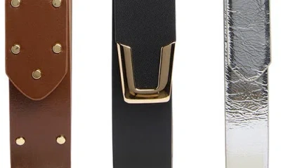 Vince Camuto 3-for-1 Wide Belt Set
