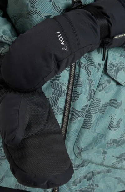 Roxy Gore-tex® Fizz Water Repellent Ski Mittens In Blue