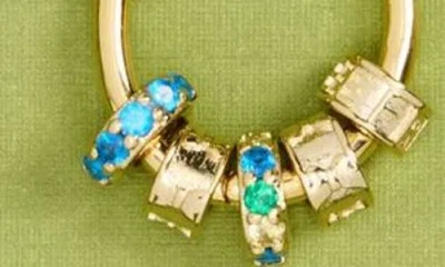 Leith Cubic Zirconia Rondelle Charm Circle Pendant Necklace In Gold