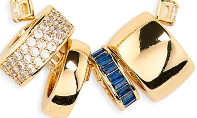 Leith Cubic Zirconia Rondelle Tennis Necklace In Gold