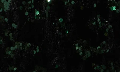 T Tahari Sequin Pull-on Midi Skirt In Green