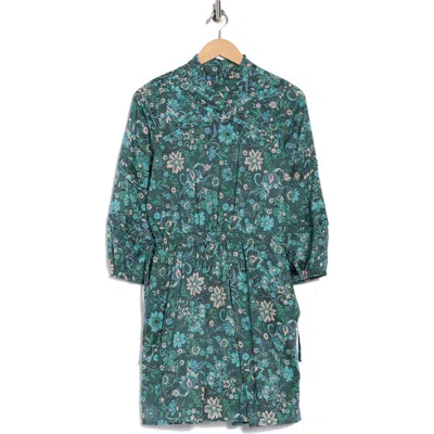 Derek Lam 10 Crosby Marisol Floral Long Sleeve Dress In Green
